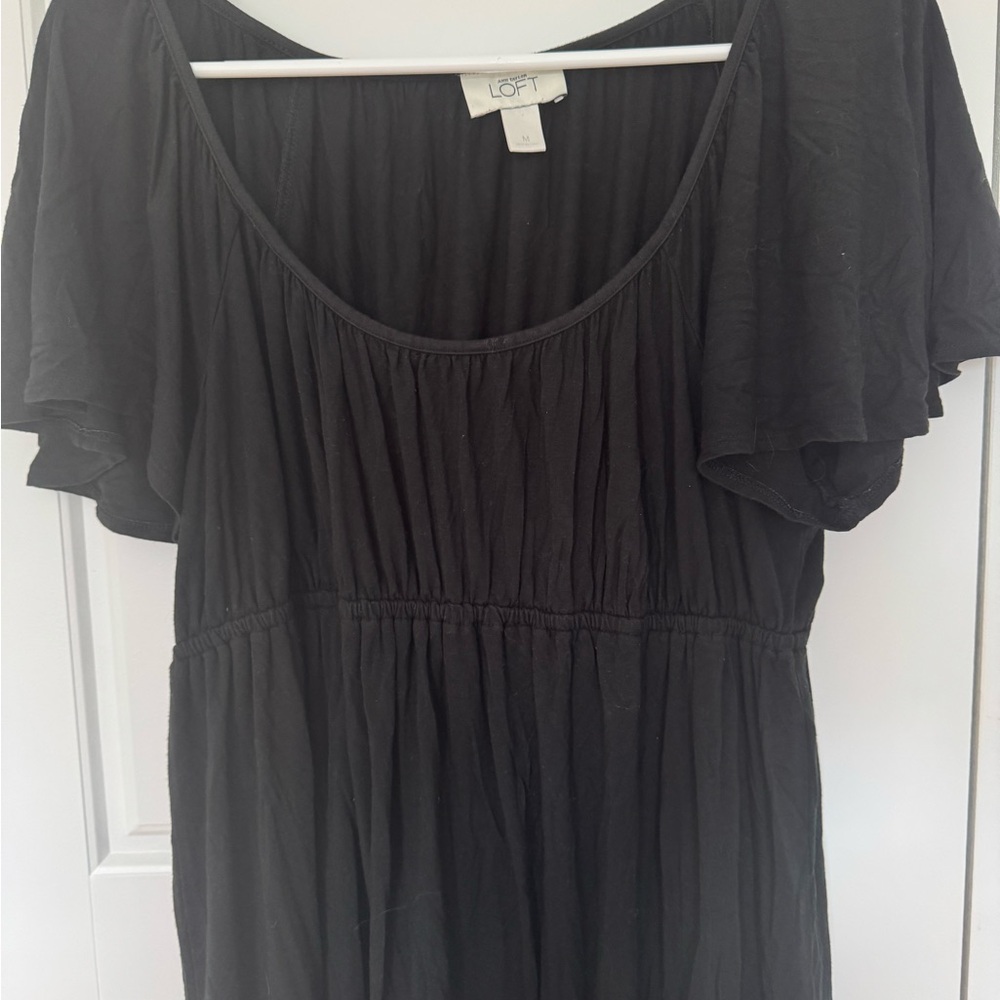LOFT Elegant Black mini dress sz M